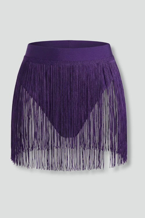 Lila | High-Waisted Mini Skirt with Fringe Hem
