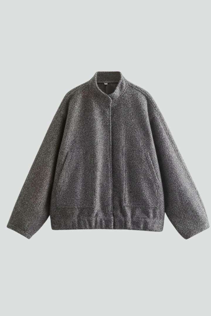Lila | Oversized Jacket with Ribbed Collar