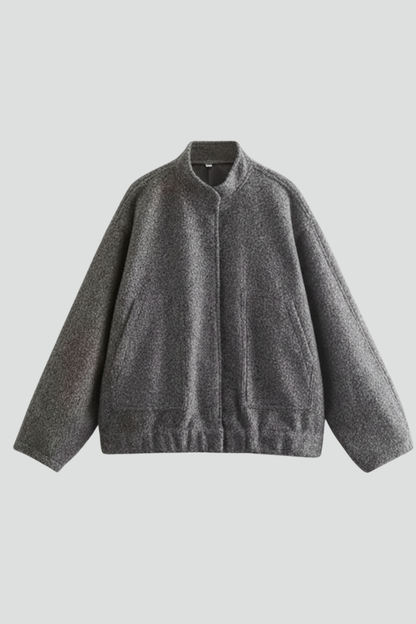 Lila | Oversized Jacket with Ribbed Collar