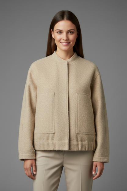 Lila | Oversized Jacket with Ribbed Collar