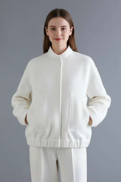 Lila | Oversized Jacket with Ribbed Collar