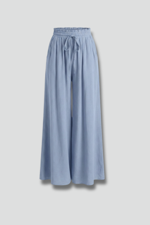 Lila | Elegant Palazzo Trousers with Drawstring Waist