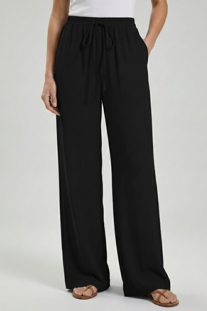 Lila | Elegant Palazzo Trousers with Drawstring Waist