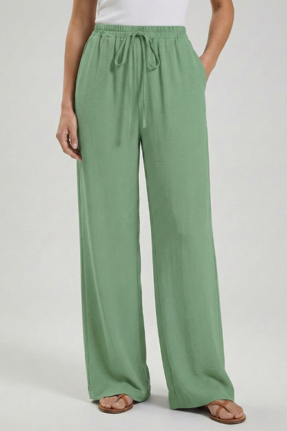 Lila | Elegant Palazzo Trousers with Drawstring Waist