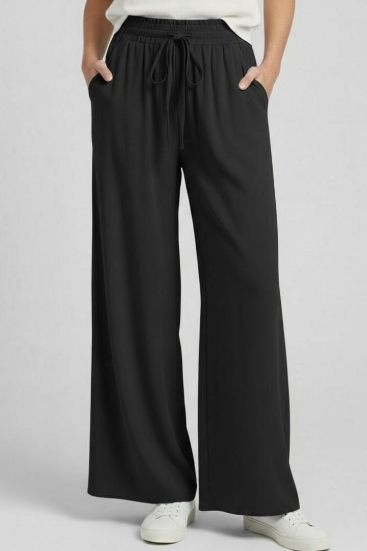 Lila | Elegant Palazzo Trousers with Drawstring Waist