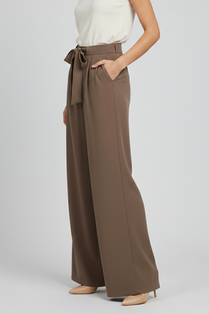 Lila | Elegant Palazzo Trousers with Drawstring Waist