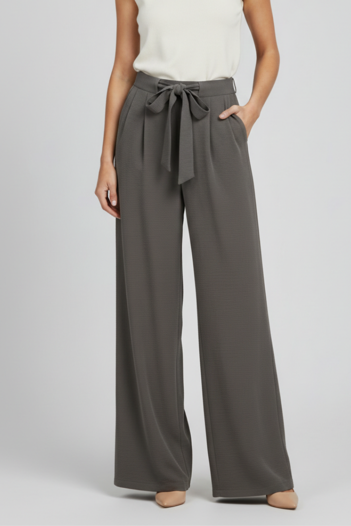 Lila | Elegant Palazzo Trousers with Drawstring Waist