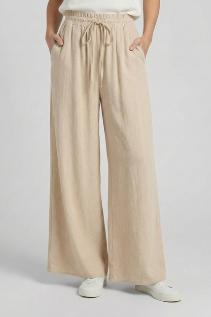 Lila | Elegant Palazzo Trousers with Drawstring Waist