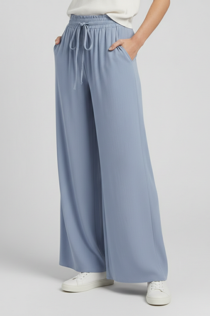 Lila | Elegant Palazzo Trousers with Drawstring Waist