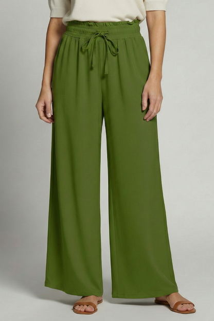 Lila | Chic Palazzo Trousers with Elastic Waist and Pockets