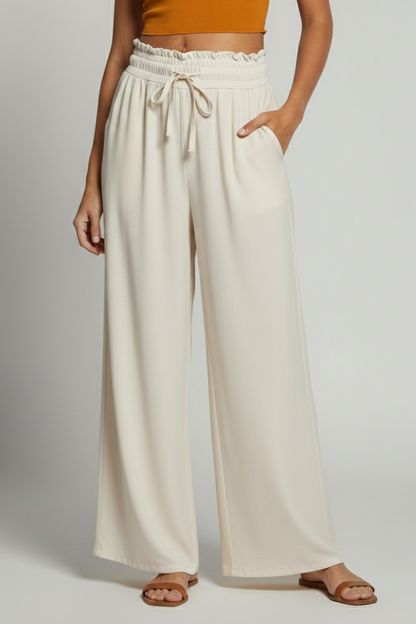 Lila | Chic Palazzo Trousers with Elastic Waist and Pockets