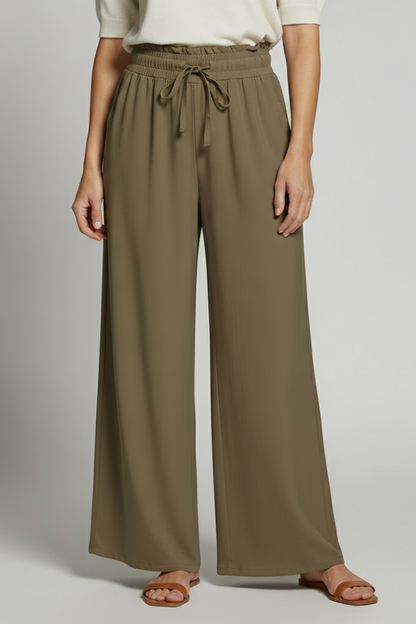 Lila | Chic Palazzo Trousers with Elastic Waist and Pockets