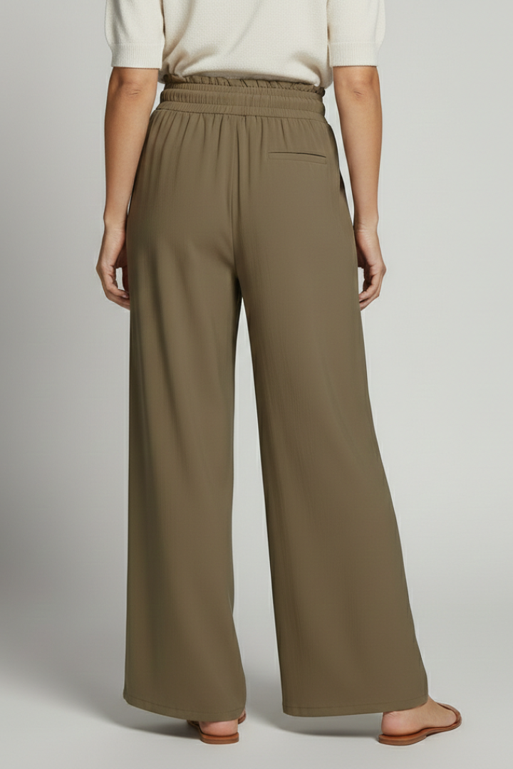 Lila | Chic Palazzo Trousers with Elastic Waist and Pockets