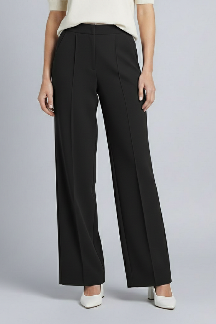 Lila | High-Waisted Pleated Palazzo Trousers