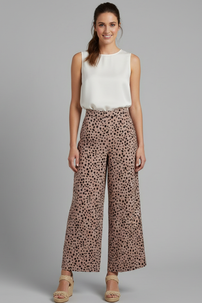 Lila | High-Waisted Polka Dot Palazzo Trousers