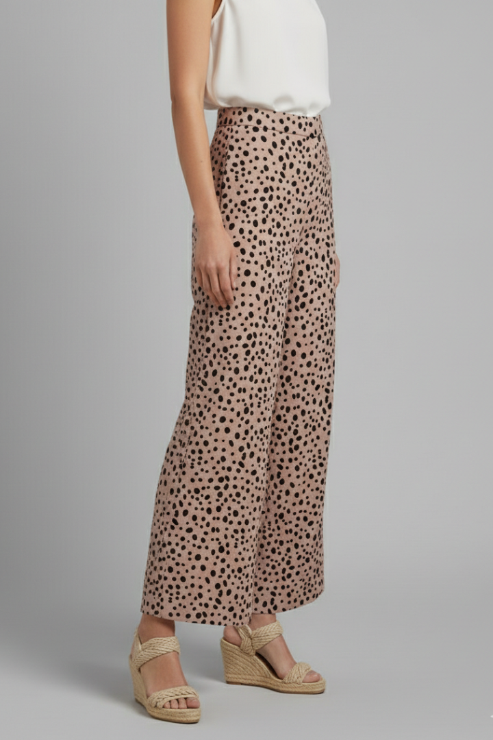 Lila | High-Waisted Polka Dot Palazzo Trousers