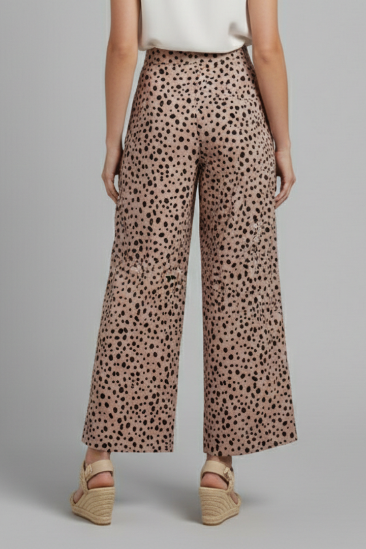 Lila | High-Waisted Polka Dot Palazzo Trousers