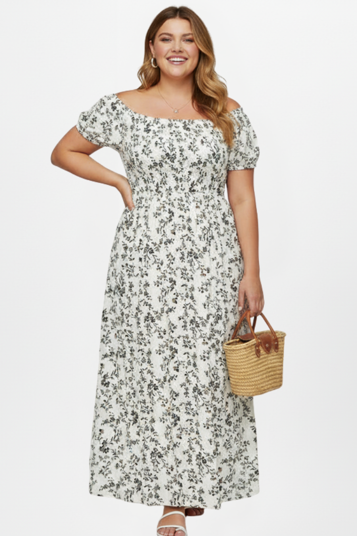 Lila | Off-Shoulder Maxi Dress with Side Slits