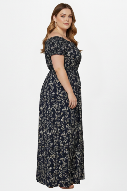 Lila | Off-Shoulder Maxi Dress with Side Slits