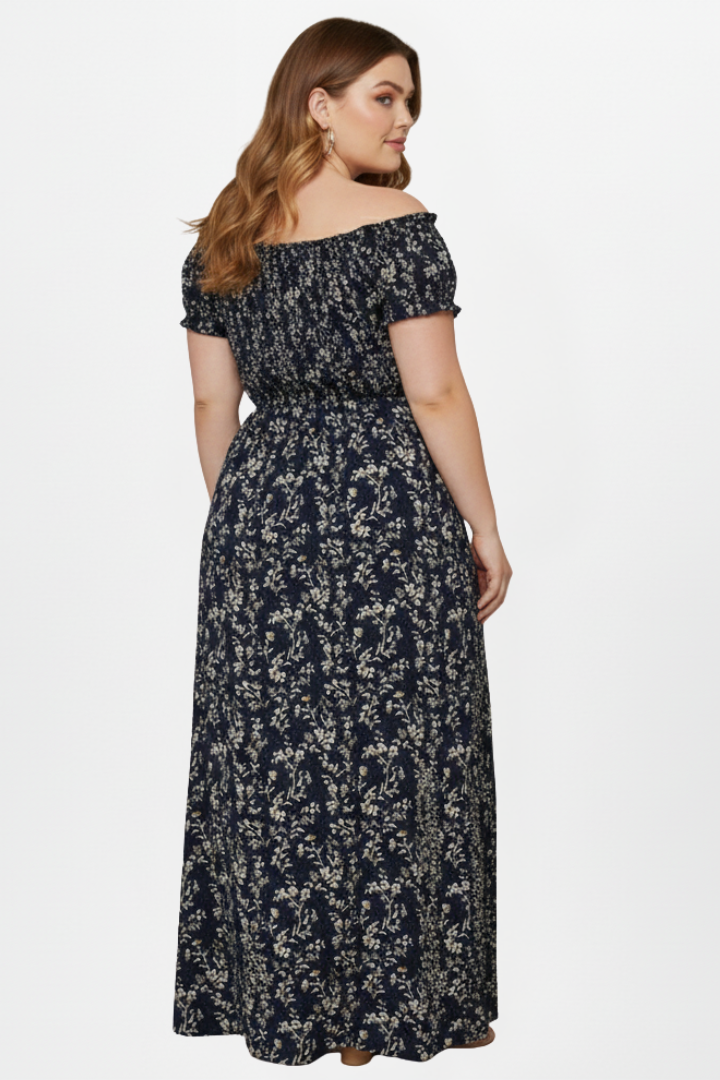 Lila | Off-Shoulder Maxi Dress with Side Slits