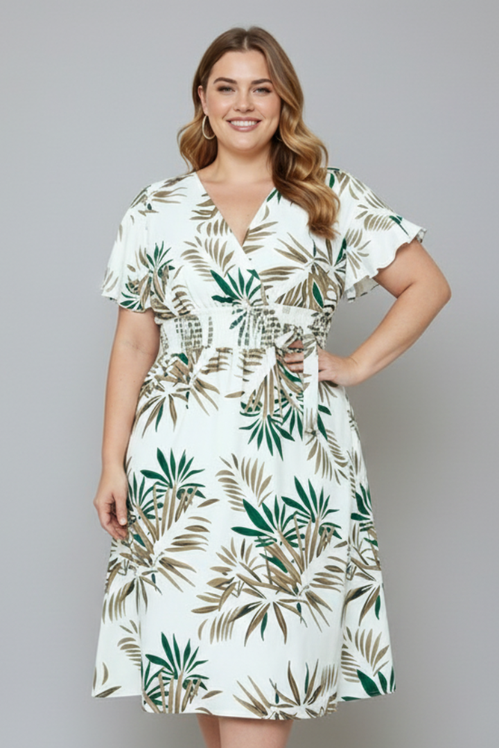 Elena | Elegant Plus Size Wrap Dress