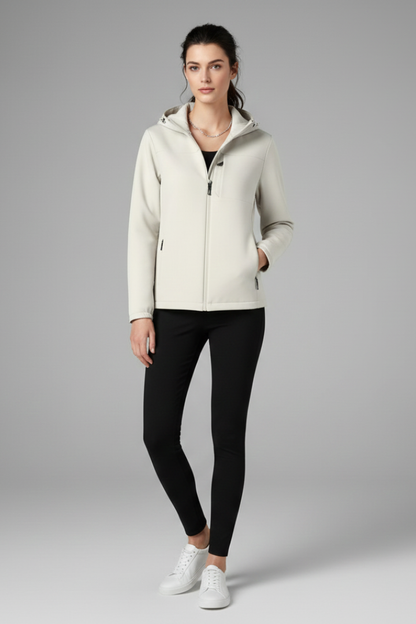 Lila | Chic Hooded Shell Jacket with Full Zipper