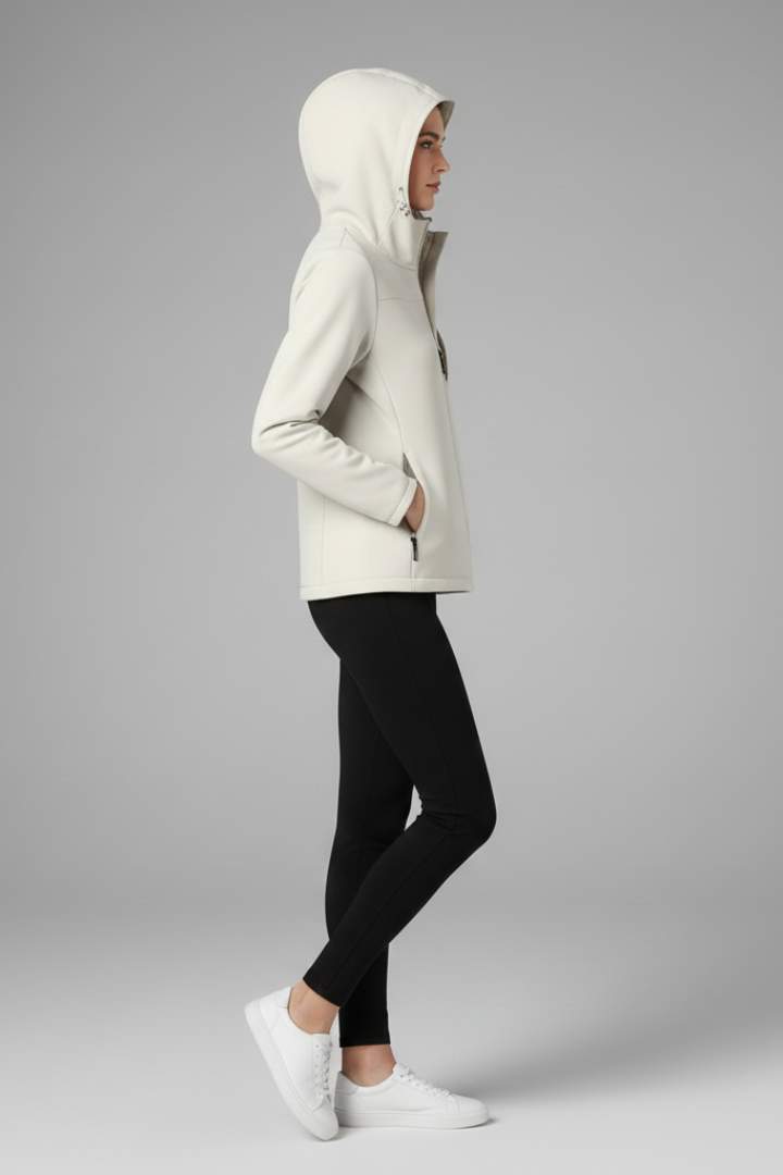 Lila | Chic Hooded Shell Jacket with Full Zipper