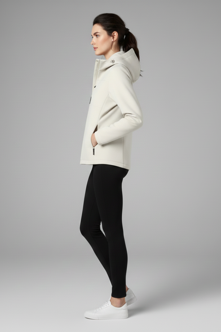 Lila | Chic Hooded Shell Jacket with Full Zipper