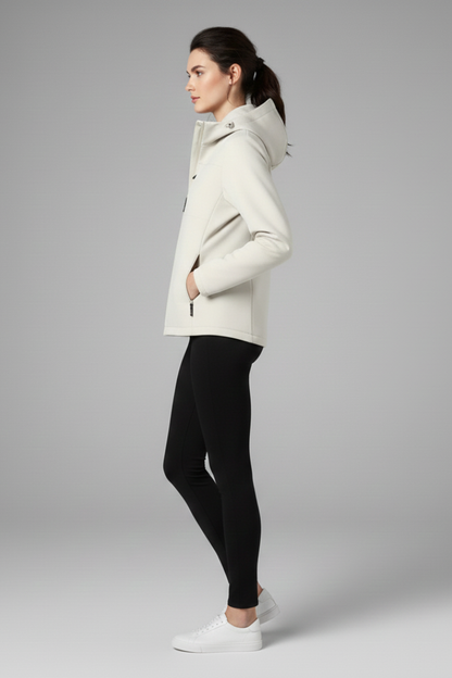 Lila | Chic Hooded Shell Jacket with Full Zipper