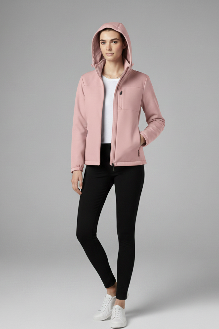 Lila | Chic Hooded Shell Jacket with Full Zipper