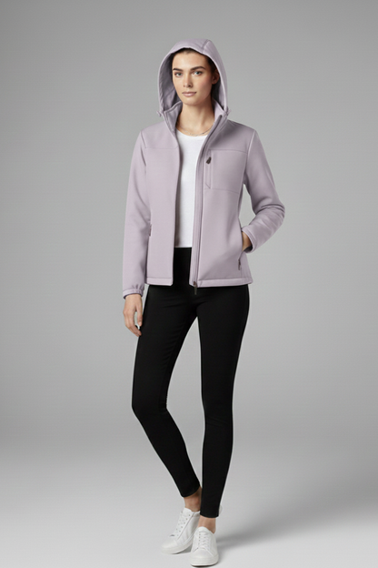 Lila | Chic Hooded Shell Jacket with Full Zipper