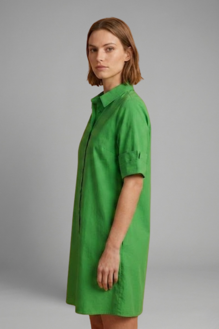 Lila | Button-Down Shirt Dress with Pockets