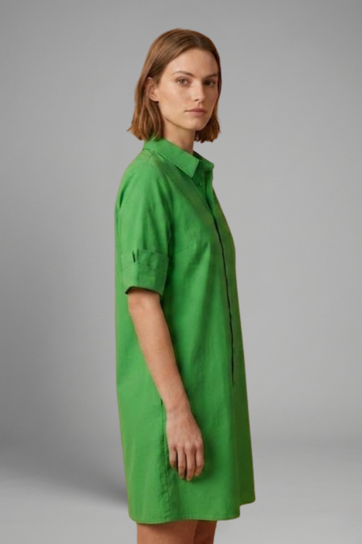 Lila | Button-Down Shirt Dress with Pockets