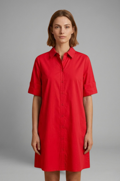 Lila | Button-Down Shirt Dress with Pockets