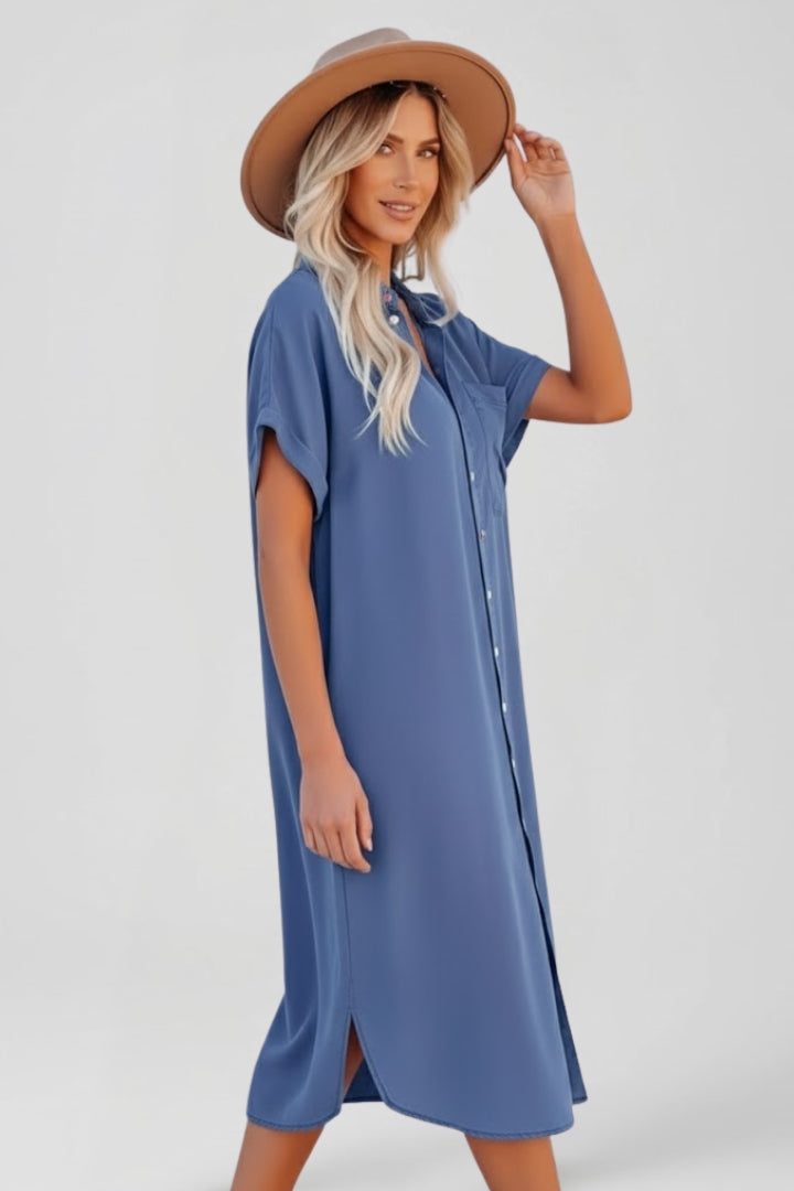 Lila | Chic Button-Down Shirt Dress