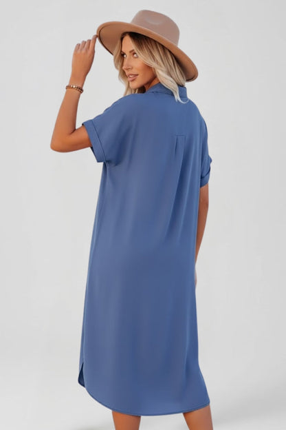 Lila | Chic Button-Down Shirt Dress