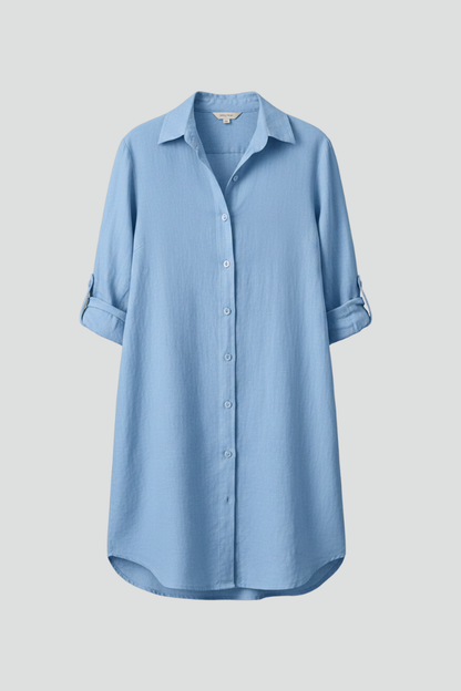 Lena | Elegant Shirt Dress with Turned Collar