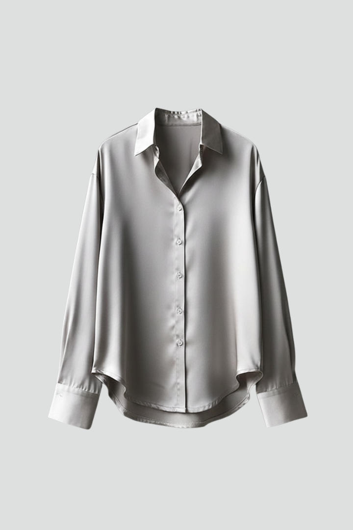 Lila | Tailored Button-Up Shirt with Collared Neck