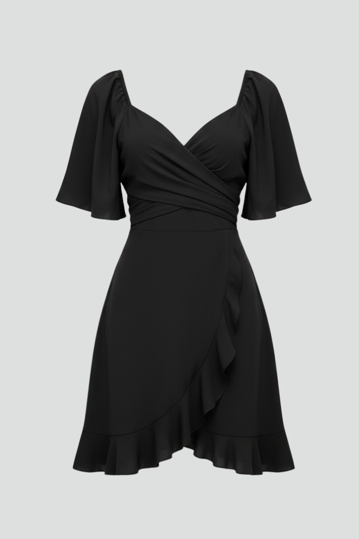 Lila | V-Neck Ruffle Hem Dress
