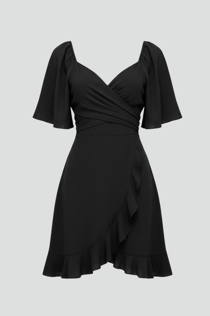 Lila | V-Neck Ruffle Hem Dress