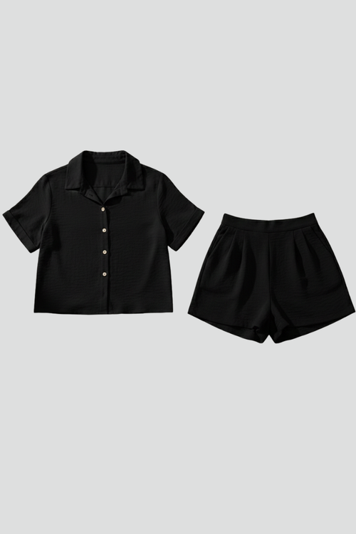 Luna | Chic Button-Up Short Jumpsuit