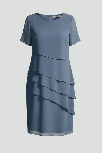 Lila | Layered Front Short Sleeve Dress