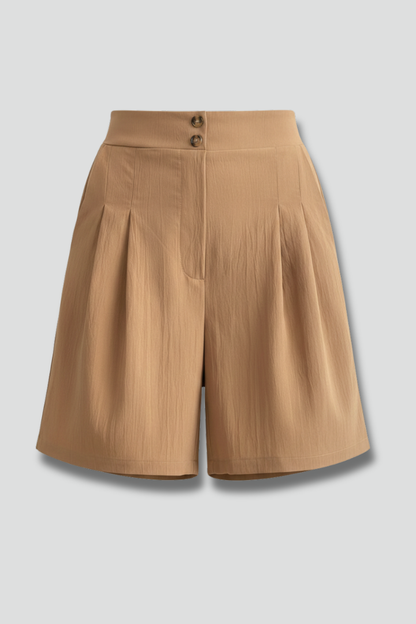 Lila | Wide-Leg Shorts with Button Waist