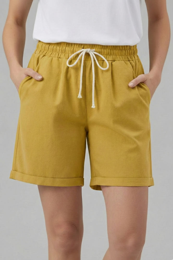 Lila | Drawstring Waist Shorts with Side Pockets