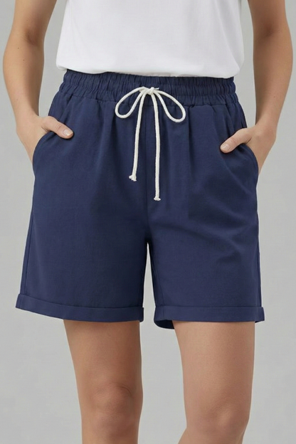 Lila | Drawstring Waist Shorts with Side Pockets