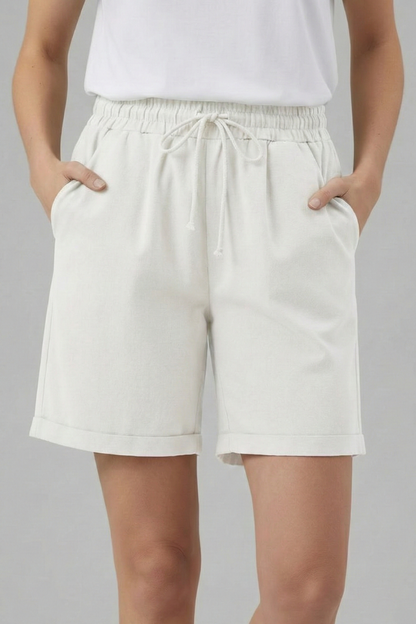 Lila | Drawstring Waist Shorts with Side Pockets