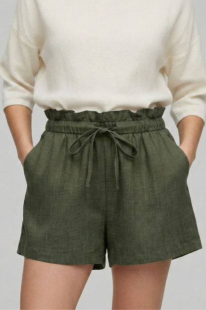 Lila | Drawstring Waist Shorts with Side Pockets