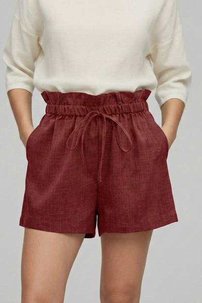 Lila | Drawstring Waist Shorts with Side Pockets