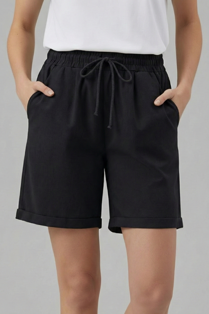 Lila | Drawstring Waist Shorts with Side Pockets