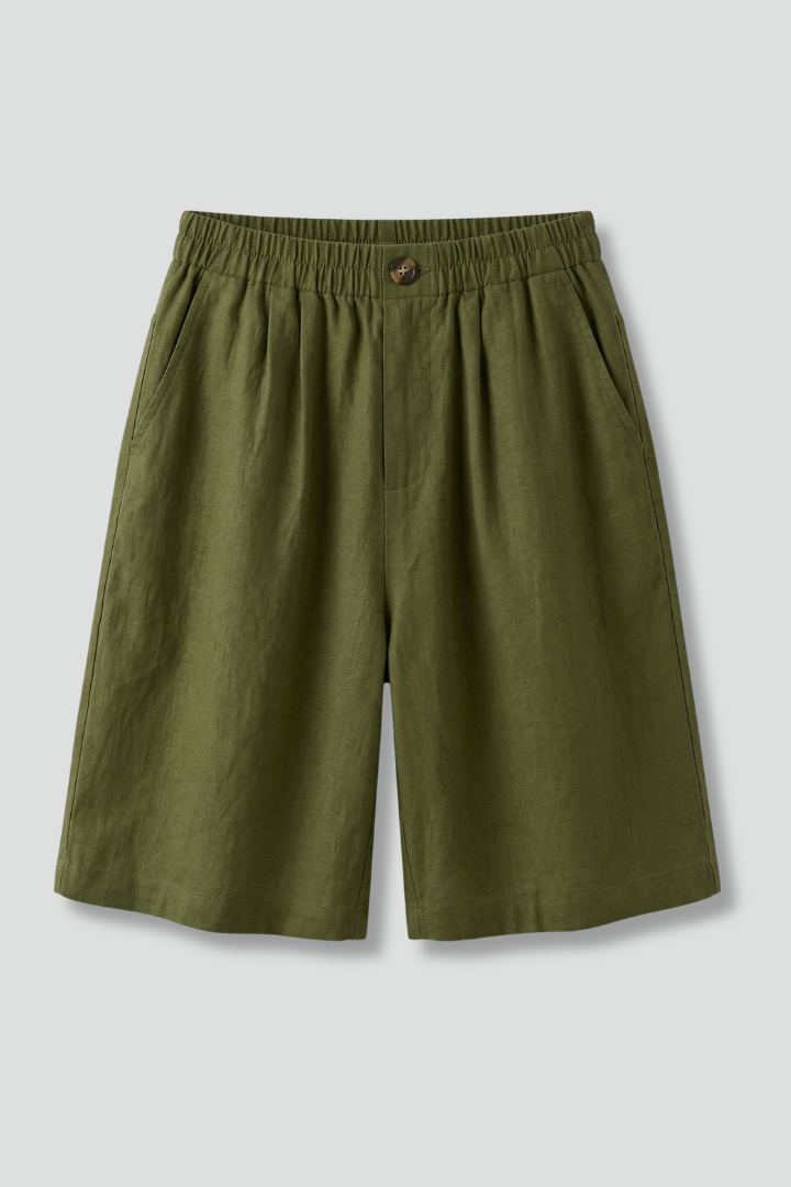 Lila | Chic Elastic Waist Shorts with Pockets